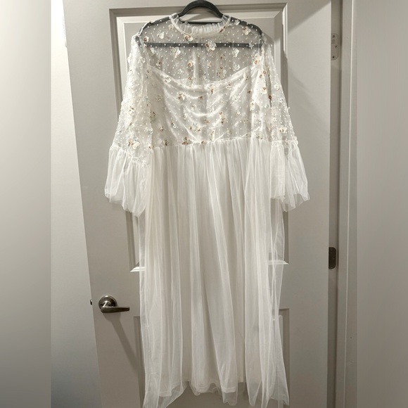 SHEIN Unity Frill Neck Organza Overlay Dress - Picture 2 of 13